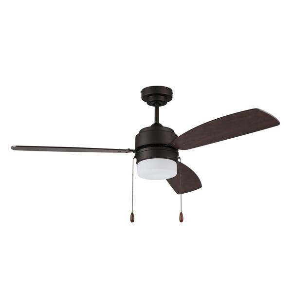 Litex Industries 52” Bronze Finish Ceiling Fan Includes Blades and LED Light Kit AU52EB3L Zoro